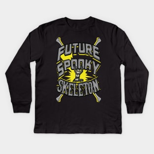 Halloween Future Spooky Skeleton Kids Long Sleeve T-Shirt